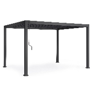 Pergola ogrodowa MAREA antracytowa 400x300 z aluminium Bizzotto