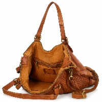 PELLE LAVATA Skórzana Vintage Torebka ShopperBag Na Ramię A4 Pleciona Duża