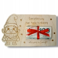 Świąteczny BON święta podarunkowy Voucher na pieniądze prezent karta wz8 RP189
