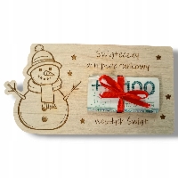 Świąteczny BON święta podarunkowy Voucher na pieniądze prezent karta wz7 RP190
