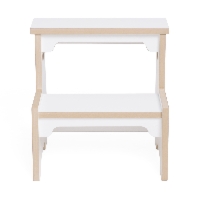 MISIOO Stołek, schodek dla dzieci, pomocnik Kitchen Helper – biały, Wooden Play