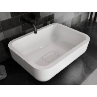 Miraggio MONACO Umywalka na szafkę 60x45 cm biała połysk