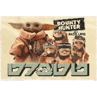 Mandalorian i Grogu Łowcy Głów Star Wars Gwiezdne Wojny - plakat