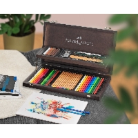 ART&GRAPHIC KOMPENDIUM KASETA DREWNIANA 53 ELEMENTY, FABER-CASTELL