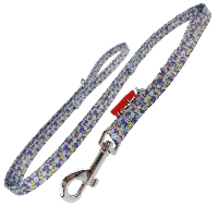 Smycz dla psa regulowana Champion taśmowa nadruk - 2,2 m x 1,6 cm - Smiley