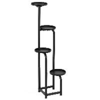 Stojak na kwiaty 115 cm kwietnik metalowy z 4 półkami loft wielopoziomowy do salonu
