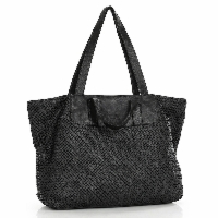 PELLE LAVATA Skórzana Torebka ShopperBag Na Ramię A4 Pleciona Vintage Duża