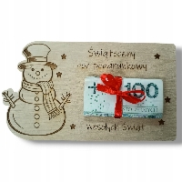 Świąteczny BON święta podarunkowy Voucher na pieniądze prezent karta wz2 RP188