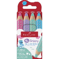 KREDKI GRIPPY FABER-CASTELL, 4 KOLORY PASTELOWE