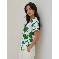 Bawełniany T-shirt z dekoltem V