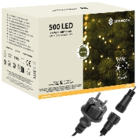 Lampki choinkowe 500 Led biały ciepły, flash biały zimny 41,5 m oświetlenie świąteczne IP44