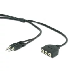 Gembird CC-MIC-1 audio kabel 1 m 2 x 3.5mm 3 x 3.5mm Zwart