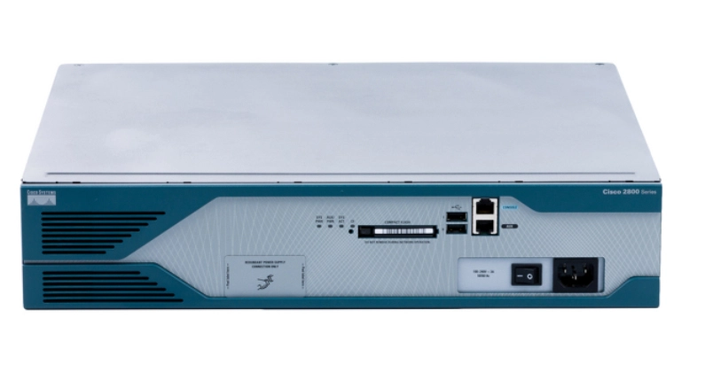Cisco 2851 bedrade router Gigabit Ethernet Zwart, Blauw, Roestvrijstaal