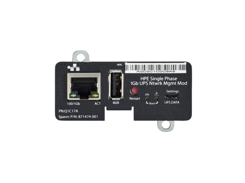 HPE Single Phase 1Gb Network Management Module UPS
