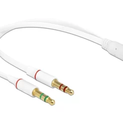 DeLOCK 65585 audio kabel 0,2 m 2 x 3.5mm 3.5mm Wit