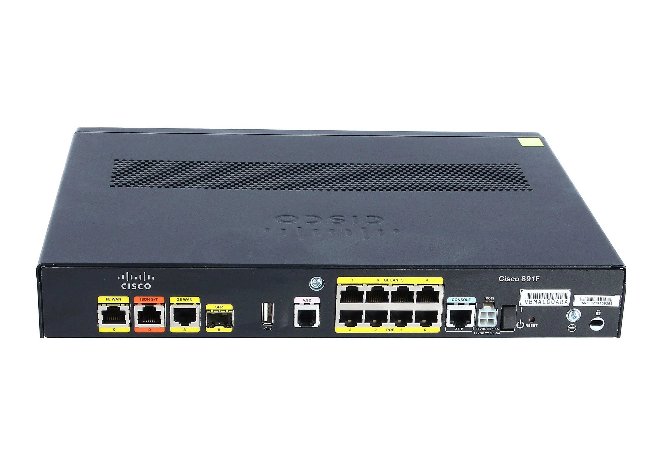 Cisco C891F-K9 bedrade router Gigabit Ethernet Zwart, Grijs