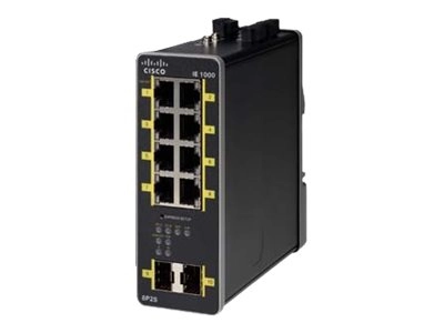 Cisco IE-1000-8P2S-LM netwerk-switch Managed Gigabit Ethernet (10/100/1000) Power over Ethernet (PoE) Zwart