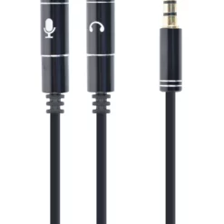 Gembird !Adapter audio microphon 3.5mm mini Jack/4PIN/0. audio kabel 0.2 m 2 x 3.5mm Zwart