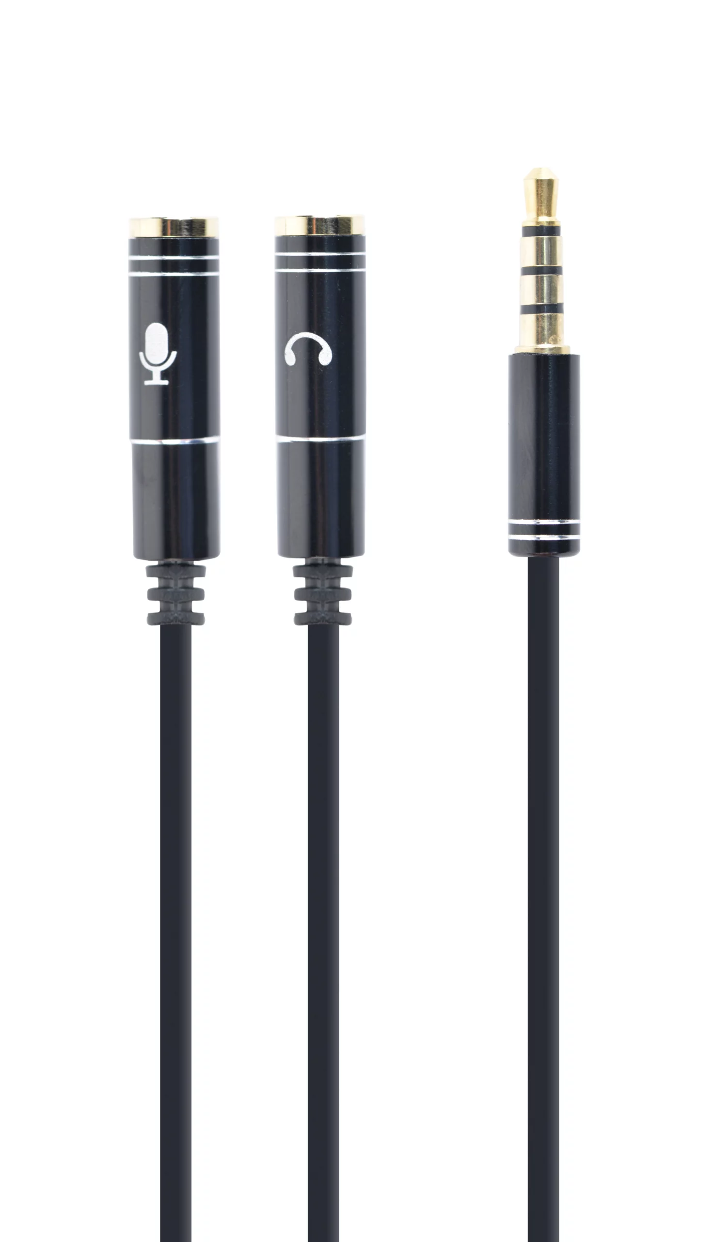 Gembird !Adapter audio microphon 3.5mm mini Jack/4PIN/0. audio kabel 0.2 m 2 x 3.5mm Zwart