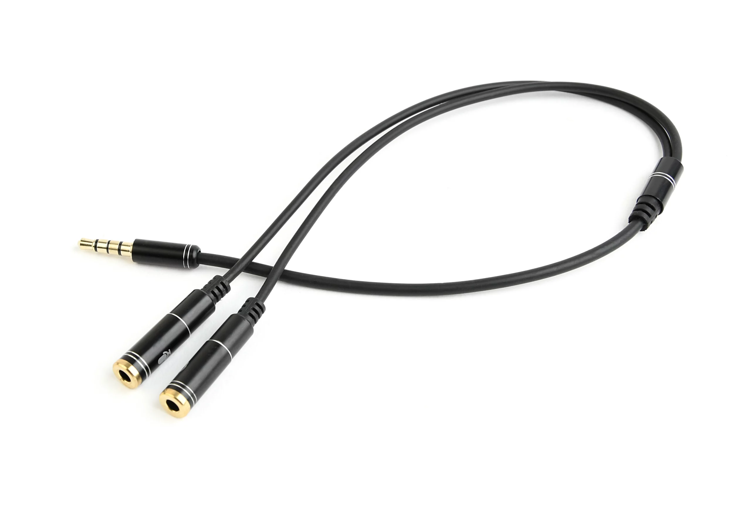 Gembird !Adapter audio microphon 3.5mm mini Jack/4PIN/0. audio kabel 0.2 m 2 x 3.5mm Zwart - Afbeelding 2