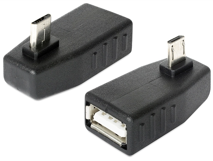 DeLOCK 65473 tussenstuk voor kabels micro USB USB 2.0 Zwart