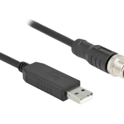 DeLOCK 64257 sensor- en actuatorkabel 1,8 m M12 USB 2.0 Type-A Zwart