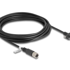 Delock M12 Kabel X-kodiert 8 Pin Buchse zu RJ45 Stecker met Schrauben Cat.6A S/FTP 5 m (80459)