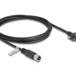 Delock M12 Kabel D-kodiert 4 Pin Buchse zu RJ45 Stecker met Schrauben Cat.5e FTP 2 m (80445)