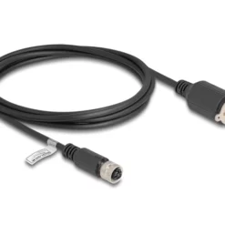 Delock M12 Kabel D-kodiert 4 Pin Buchse zu RJ45 zum Einbau Cat.5e FTP 2 m (80453)