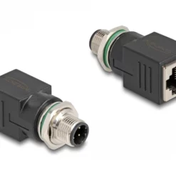 DeLOCK 60061 tussenstuk voor kabels M12 RJ-45 Zwart