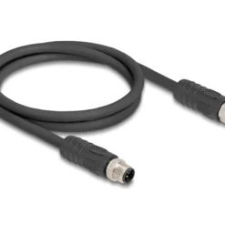 DeLOCK 80522 sensor- en actuatorkabel 5 m RST M12 Zwart
