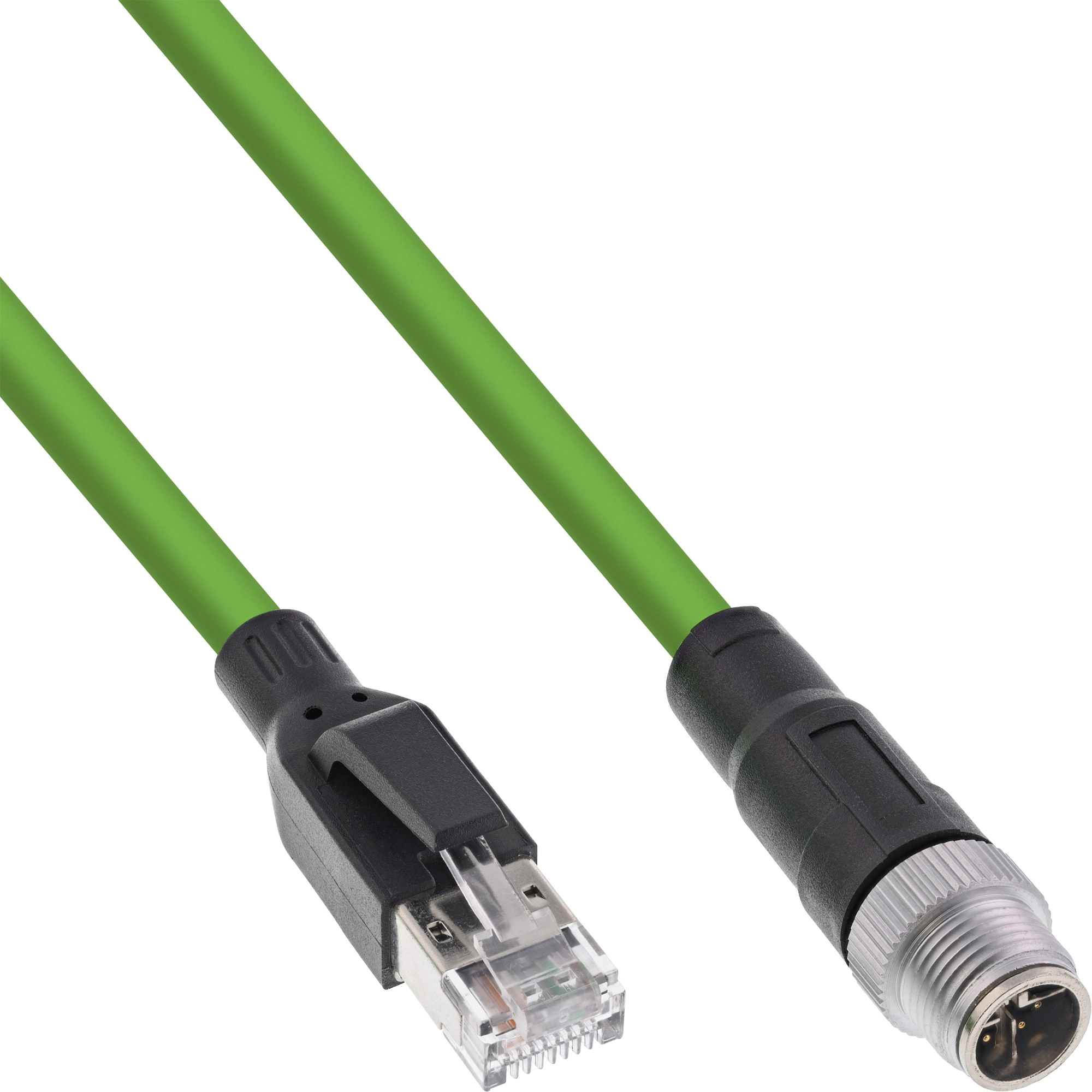 InLine 40615 sensor- en actuatorkabel 15 m M12 RJ-45 Groen