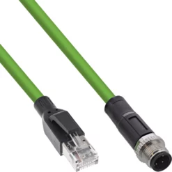 InLine 40403 sensor- en actuatorkabel 3 m M12 RJ-45 Groen
