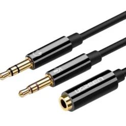 Ugreen 20898 audio kabel 0,2 m 2 x 3.5mm 3.5mm Zwart