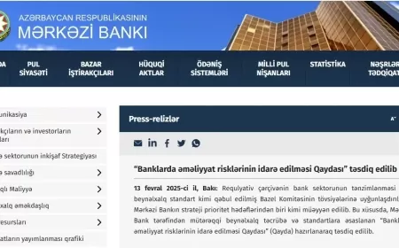 Banklarda əməliyyat risklərinin idarə edilməsi Qaydası təsdiq edildi - Press Reliz