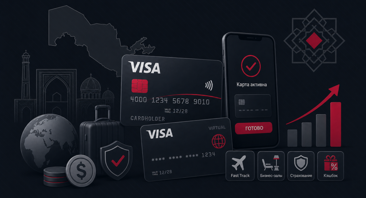 Обложка: Карты Visa в Узбекистане: условия оформления, тарифы и различия классов