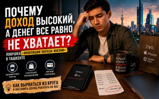 Обложка: Почему доход высокий, а денег все равно не хватает: ловушка «инфляции образа жизни» в Ташкенте
