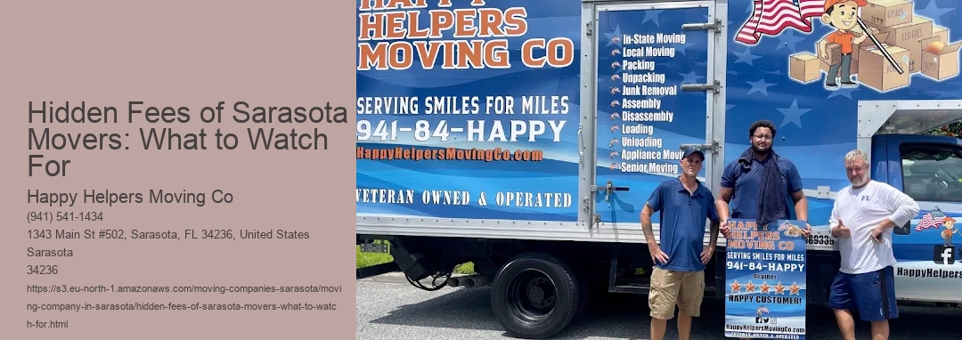 Hidden Fees of Sarasota Movers: What to Watch For
