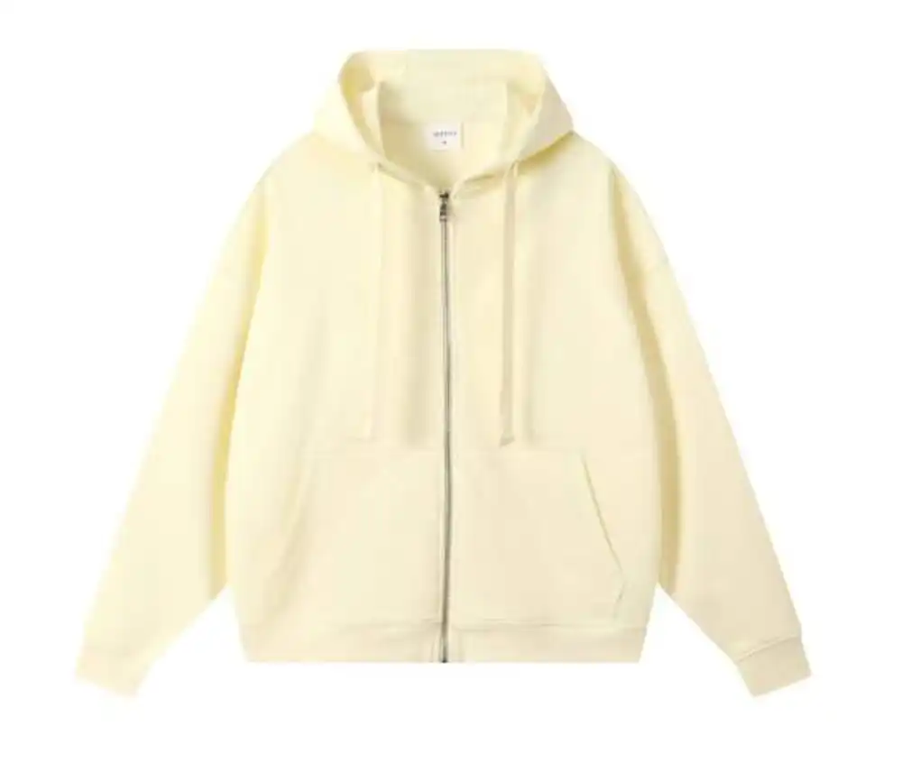 340 Gsm Full Sleeves Fleece Full Zip Hooded Wholesale Price Export Quality