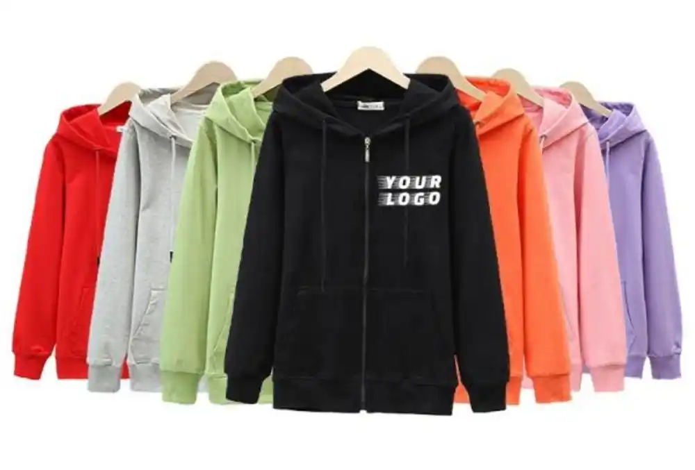 350 Gsm Solid Fleece Hoodies Wholesale Pricing Direct From Factory Full Zip Own Logo Printing Embroidery Oem