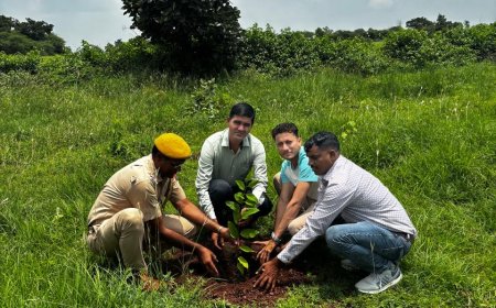 जन्म दिवस के अवसर पर पौधारोपण कर लिया  पर्यावरण संरक्षण का संकल्प