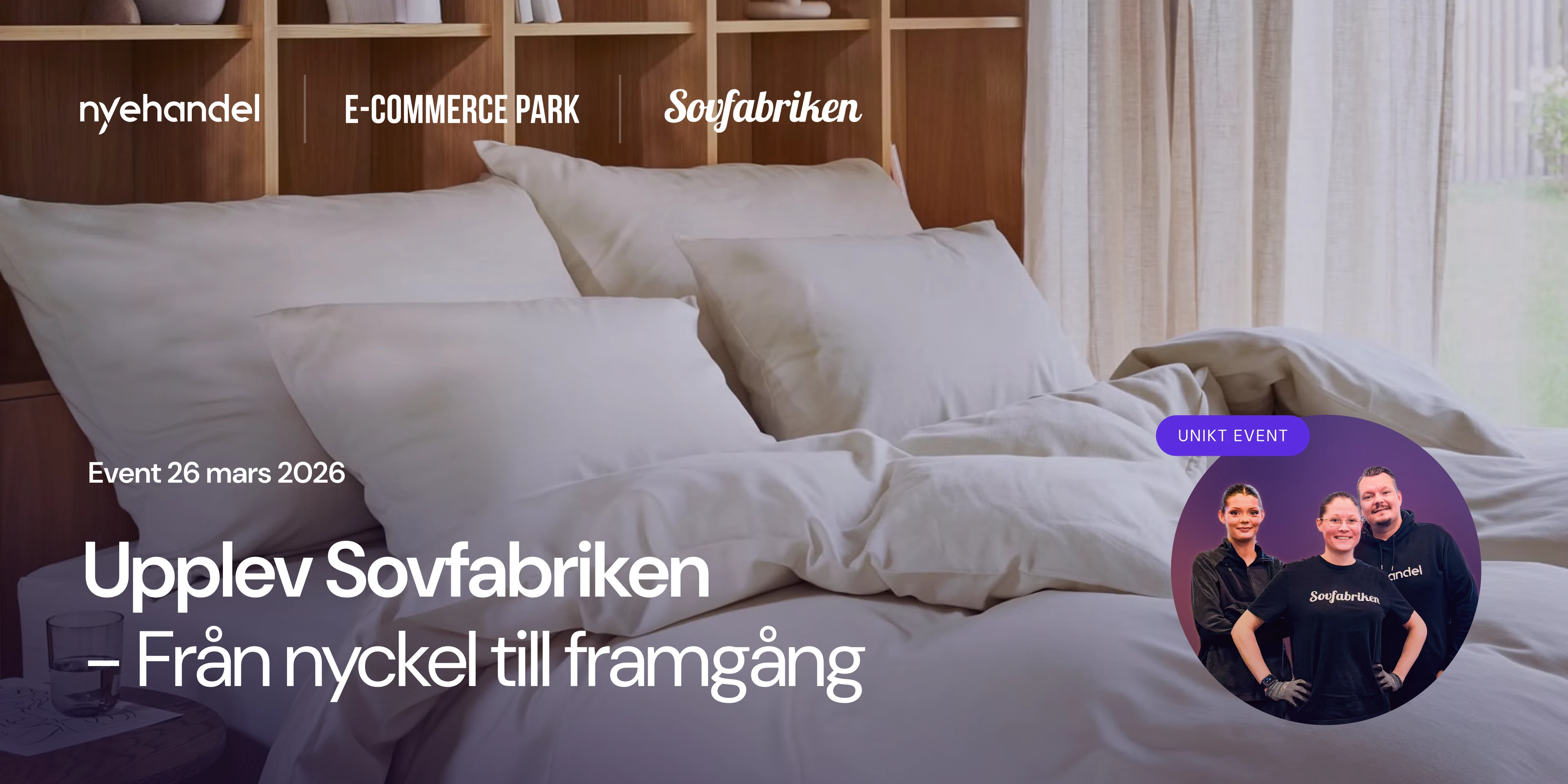 Event tillsammans med E-commerce Park på Sovfabriken.se