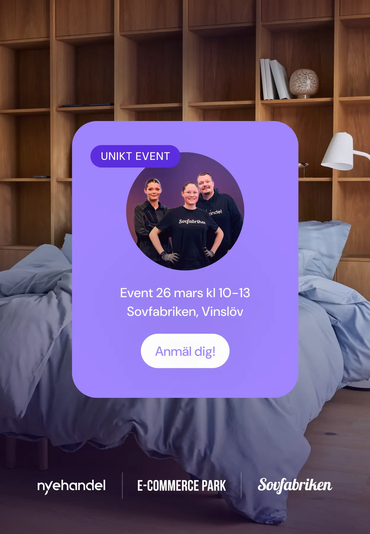 Event tillsammans med E-commerce Park hos Sovfabriken.se