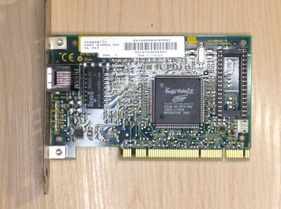 Parallel Tasking II 3C905B pci tinklo plokštė