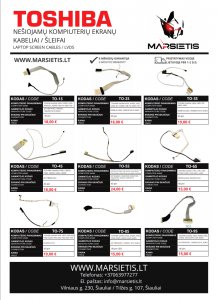 TOSHIBA Satellite P300, P300D, P305, P305D, P300-156, P305D8U-00M00C, Pro P300D-20D šleifas