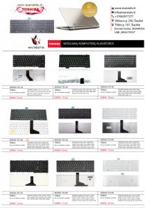 PIGIAUSIAI. TOSHIBA nešiojamų kompiuterių klaviatūros nuo 11 eurų