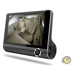 DVR TRIPLE aukštos raiškos IPS ekranas, 170 laipsnių vaizdo registratorius su galine vaizdo kamera
