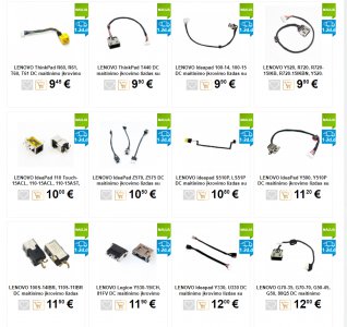 LENOVO nešiojamų kompiuterių, lizdai kištukai