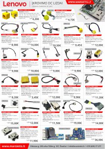 AKCIJA LENOVO nešiojamų kompiuterių DC įkrovimo lizdams!