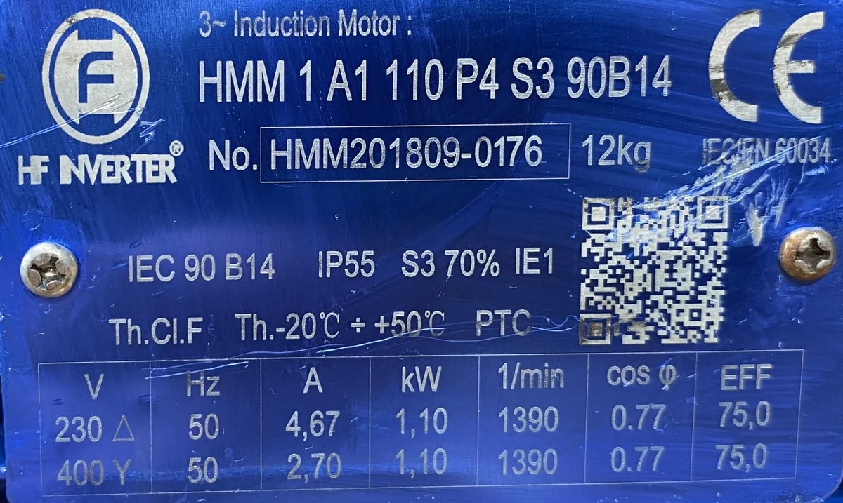 motoreduktor / przekładnia 1,1kW 46obr. 3fazowy - zdjęcie 2
